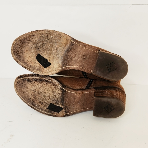 Donald Pliner Darua Brown Leather Metallic Ankle Boots Booties Women's Size 6 - Picture 7 of 9